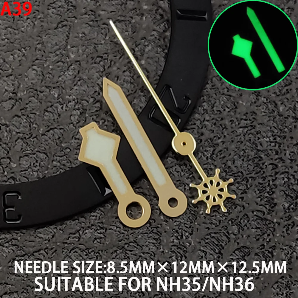 NH35/NH36 Watch Hands Set with Luminous Details 3 NH35/NH36 Watch Hands Set with Luminous Details - Image 3