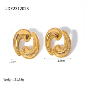 Stainless Steel Gold Hoop Earrings 19.5mm 12 S6afaa4a9496e46559c02b6fb10e2d3ddZ