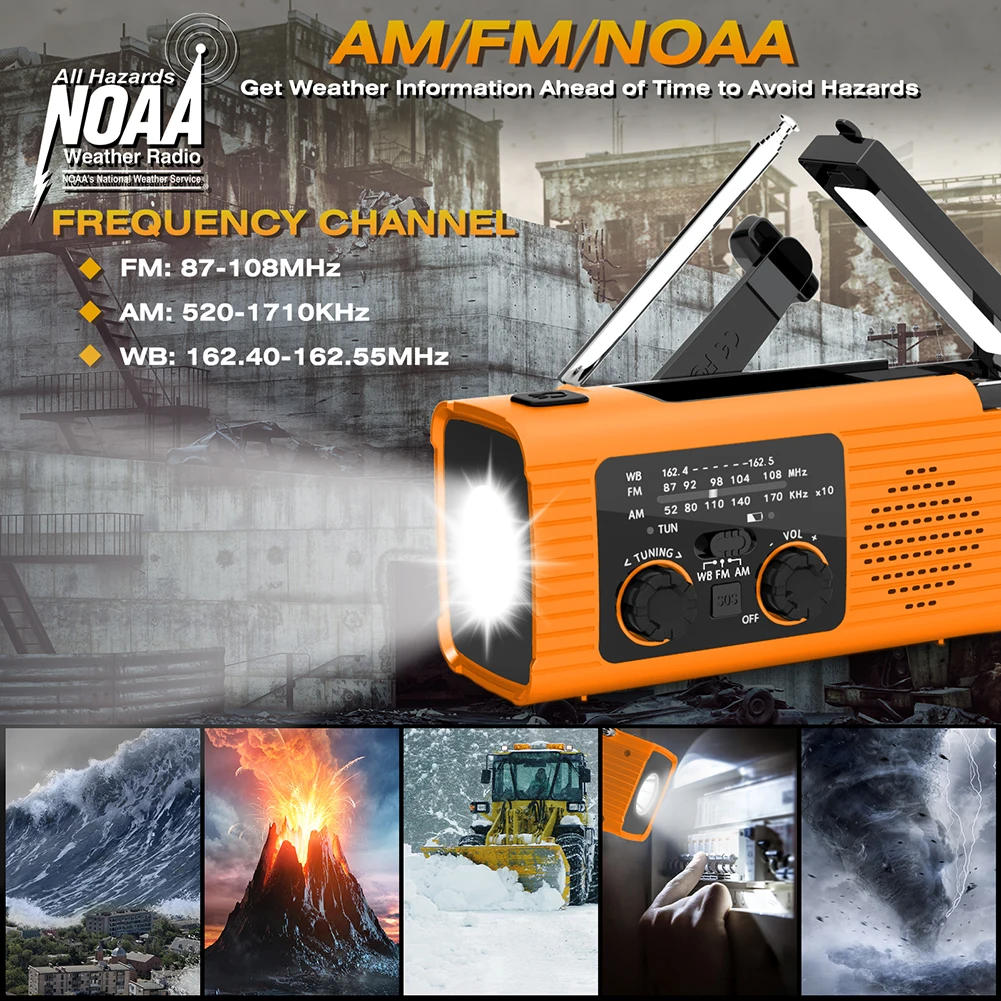 Portable Emergency Radio with 2000mAh Battery 2 Portable Emergency Radio with 2000mAh Battery - Image 2
