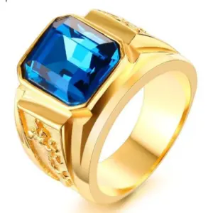 Bold Men's Cocktail Ring with Black Stone 9 S6b24b37668e746fb951009459110a409N