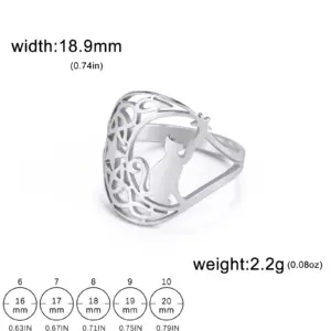 Celestial Cat Ring in 18k Gold Plating 17 S6b7db3a060b74192971c51afc329d460B