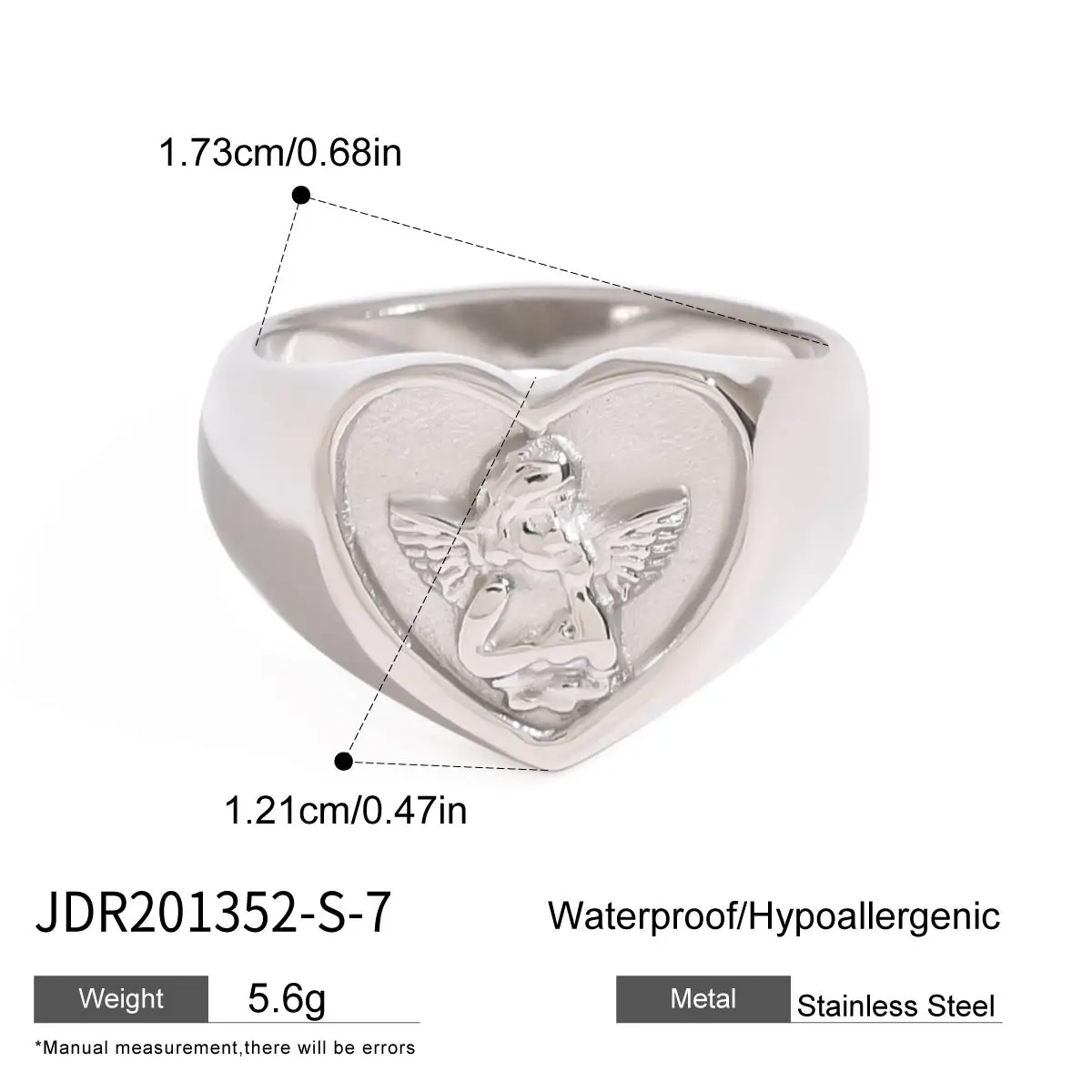 Heart-Shaped Cupid Rings Set for Women 7 Heart-Shaped Cupid Rings Set for Women - Image 7