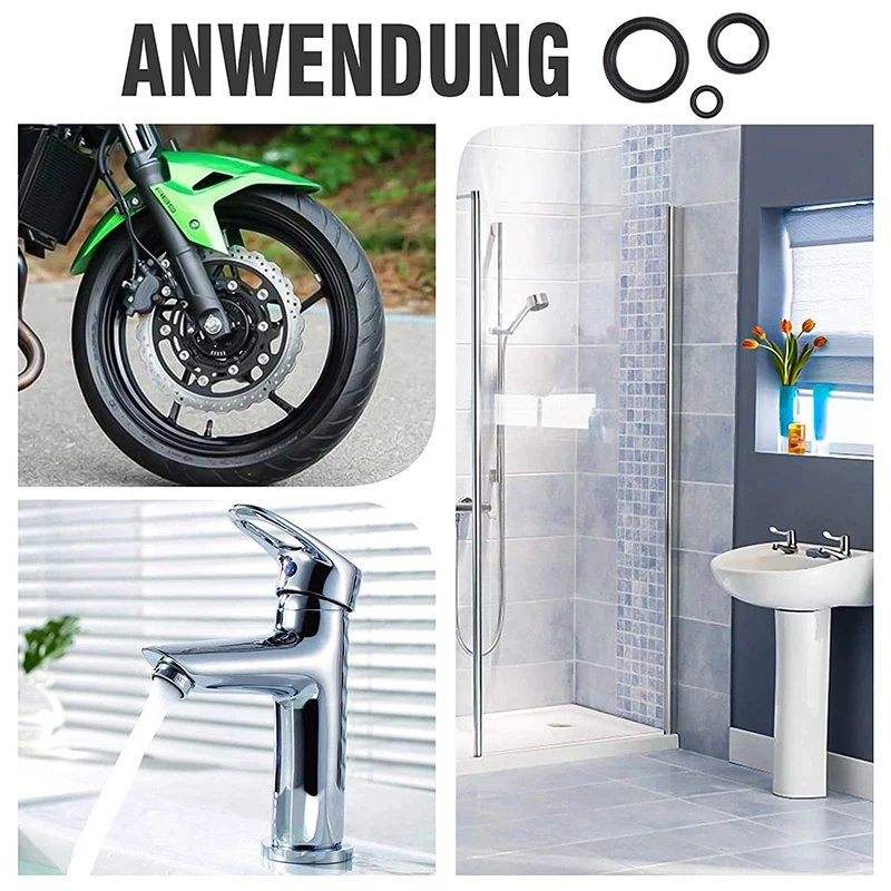 Black Nitrile Rubber Seal Ring Set (270 Pieces) 2 Black Nitrile Rubber Seal Ring Set (270 Pieces) - Image 2