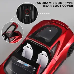 Blue 1:24 Scale Supercar Model with Sound and Light 13 S6ba12962518e4bb7a20741466457561a9