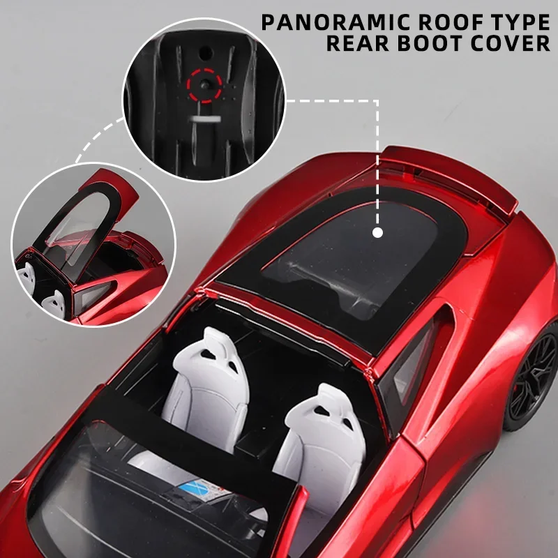 Blue 1:24 Scale Supercar Model with Sound and Light 5 Blue 1:24 Scale Supercar Model with Sound and Light - Image 5