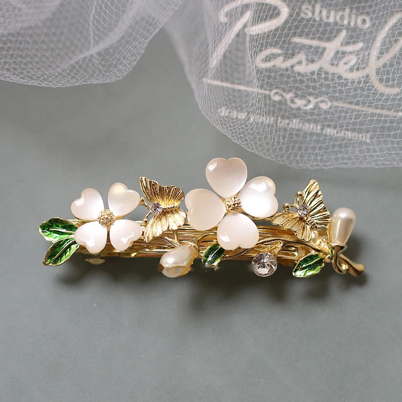 Elegant Floral Hair Clip for Thick Hair 5 Elegant Floral Hair Clip for Thick Hair - Image 5