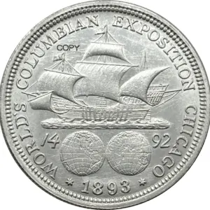 Vintage Columbian Half Dollar Replica, 30mm 12 S6bd5b43aaab2446bb21ab91e37087dfc8