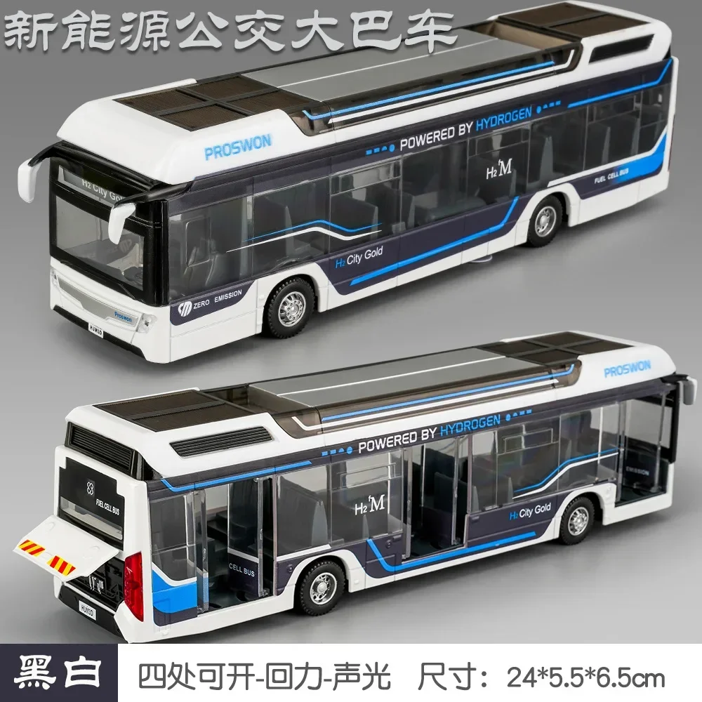 Modern Hydrogen Bus Model 1:32 Alloy Collectible 6 Modern Hydrogen Bus Model 1:32 Alloy Collectible - Image 6