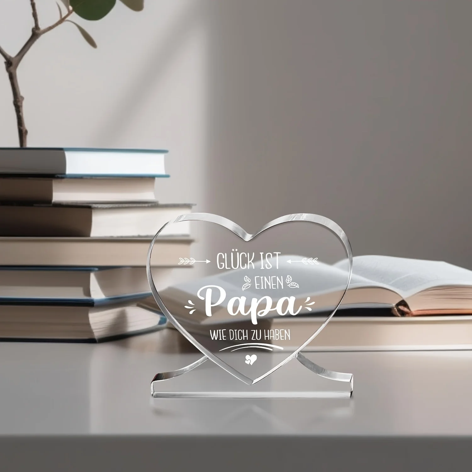 Heart-Shaped Acrylic Dad Gift with Stand 5 Heart-Shaped Acrylic Dad Gift with Stand - Image 5