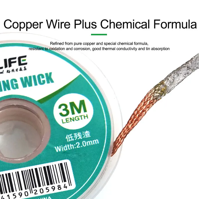Desoldering Wick 3M x 2.0mm Copper Solder Braid 6 Desoldering Wick 3M x 2.0mm Copper Solder Braid - Image 6