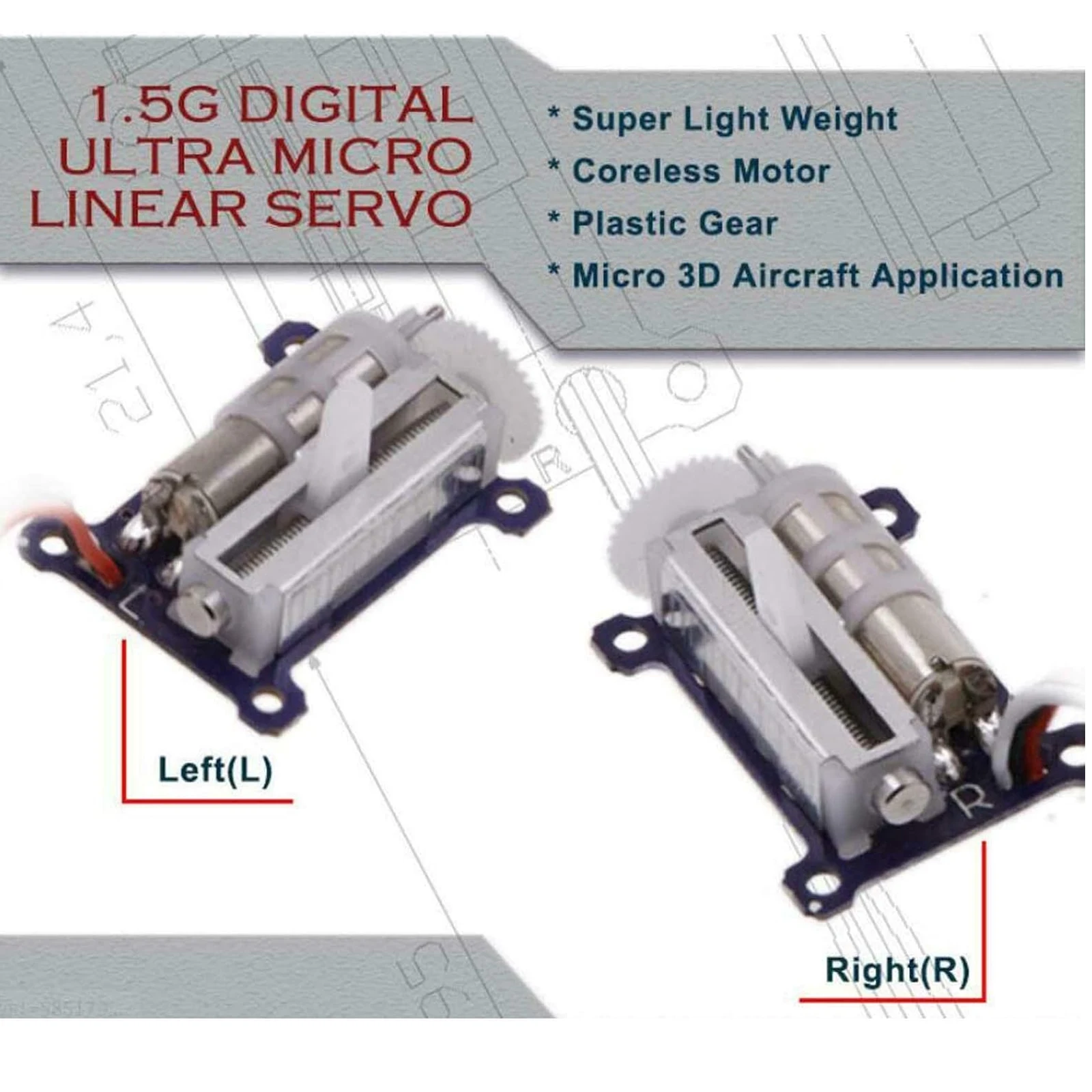 1.5g Micro RC Servo with 9mm Stroke 3 1.5g Micro RC Servo with 9mm Stroke - Image 3