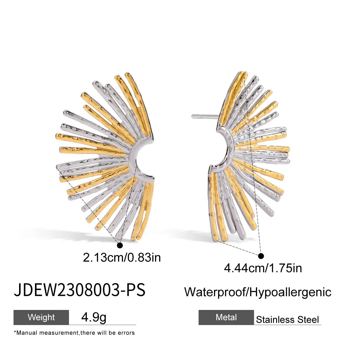 Stainless Steel Sunburst Earrings 8 Stainless Steel Sunburst Earrings - Image 8