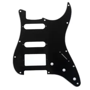 Black Stratocaster Pickguard for HSS Guitars
