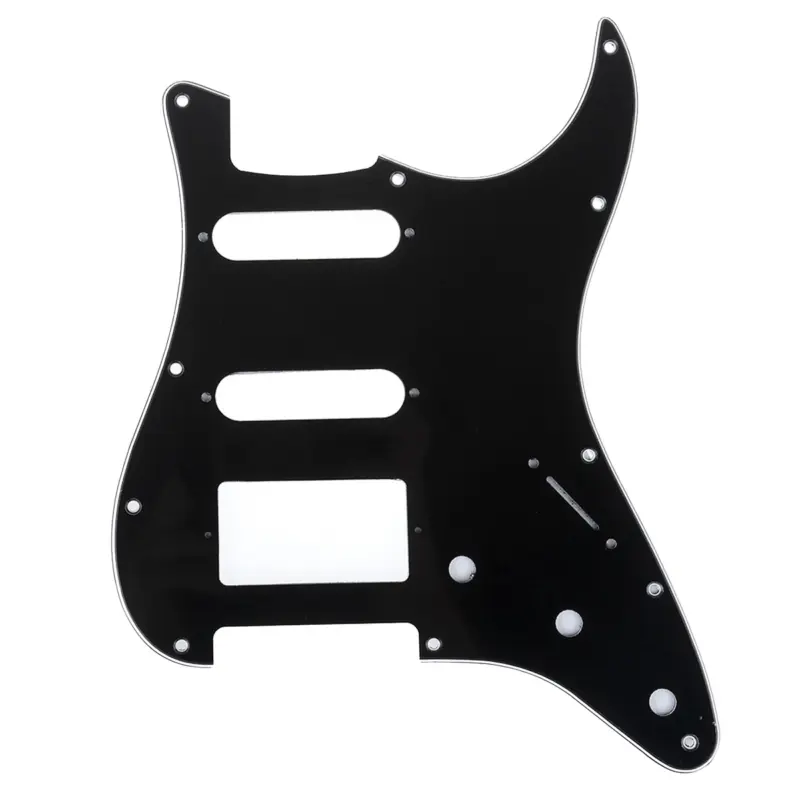 Enhance Your Guitar with the Black Stratocaster Pickguard for HSS Guitars 1 S6c460c76bff8471e9c6e5f4ca961211bz