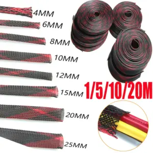 Black and Red Expandable Cable Sleeve for Wiring 9 S6c4dee446e75403c8584a2b2de3725362
