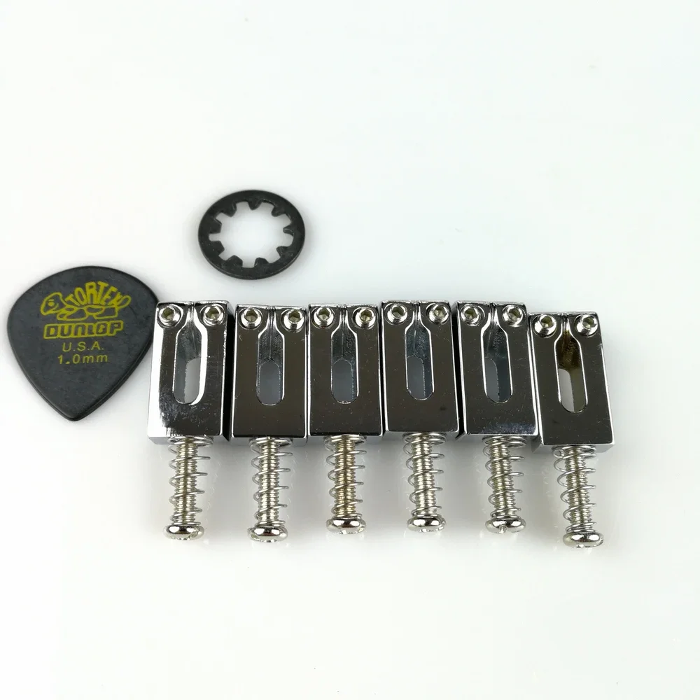 High-Quality Metal Guitar Bridge Saddles Set 5 High-Quality Metal Guitar Bridge Saddles Set - Image 5