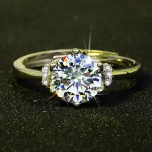 Platinum Wedding Ring with 1-Carat Moissanite 13 S6c846641dbb34f8cb90552dff7907d3bm