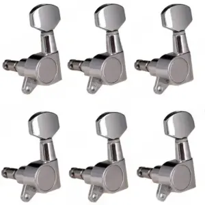 Electric Guitar Tuning Knob Set, Locking, Silver 13 S6c874e2301ef46f38ea118feec9bc903I