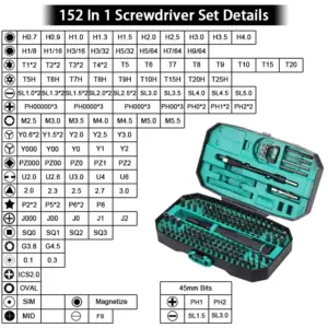 152-in-1 Precision Screwdriver Repair Kit 11 S6c98307544064d7a973b9bee76e0157f8