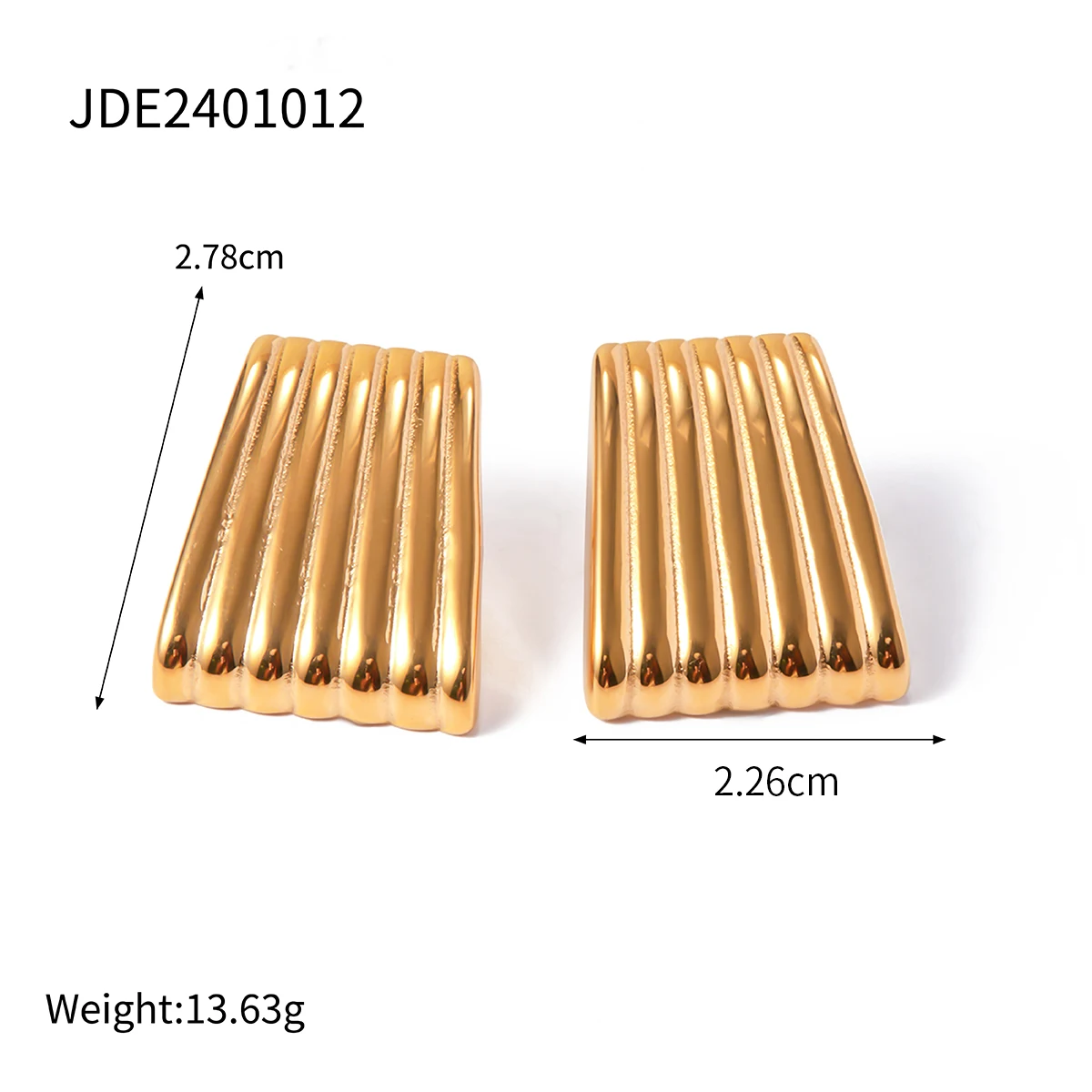 Luxury Gold-Stainless Steel Earrings Model JDE2312091 10 Luxury Gold-Stainless Steel Earrings Model JDE2312091 - Image 10