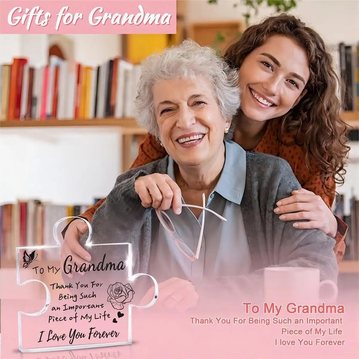 Grandma Heartfelt Acrylic Puzzle Plaque 3 Grandma Heartfelt Acrylic Puzzle Plaque - Image 3