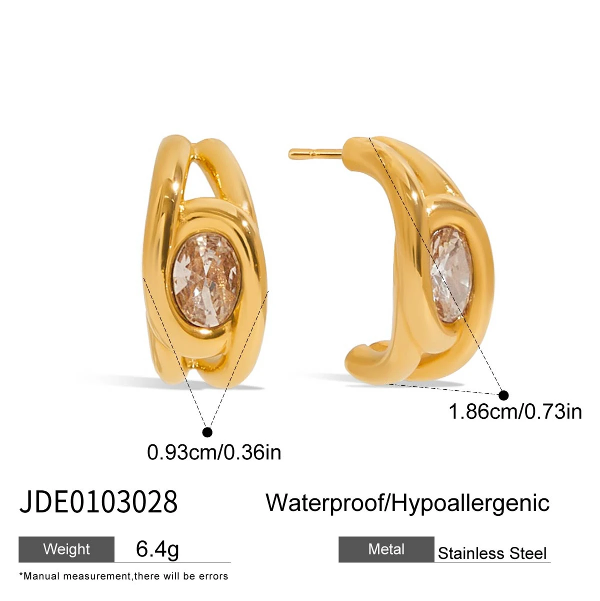 Water Drop Stainless Steel Earrings JDE0103028 7 Water Drop Stainless Steel Earrings JDE0103028 - Image 7