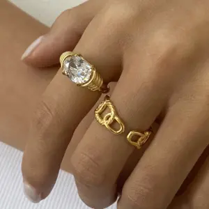 Gold Stainless Steel Stacked Rings Set 13 S6ccf3ab720bf4beeacaf42eed41542e3t