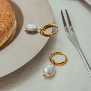 Stainless Steel Pearl Hoop Earrings 13 S6cd0c5143b0f4e9fa189701b624cf17dH