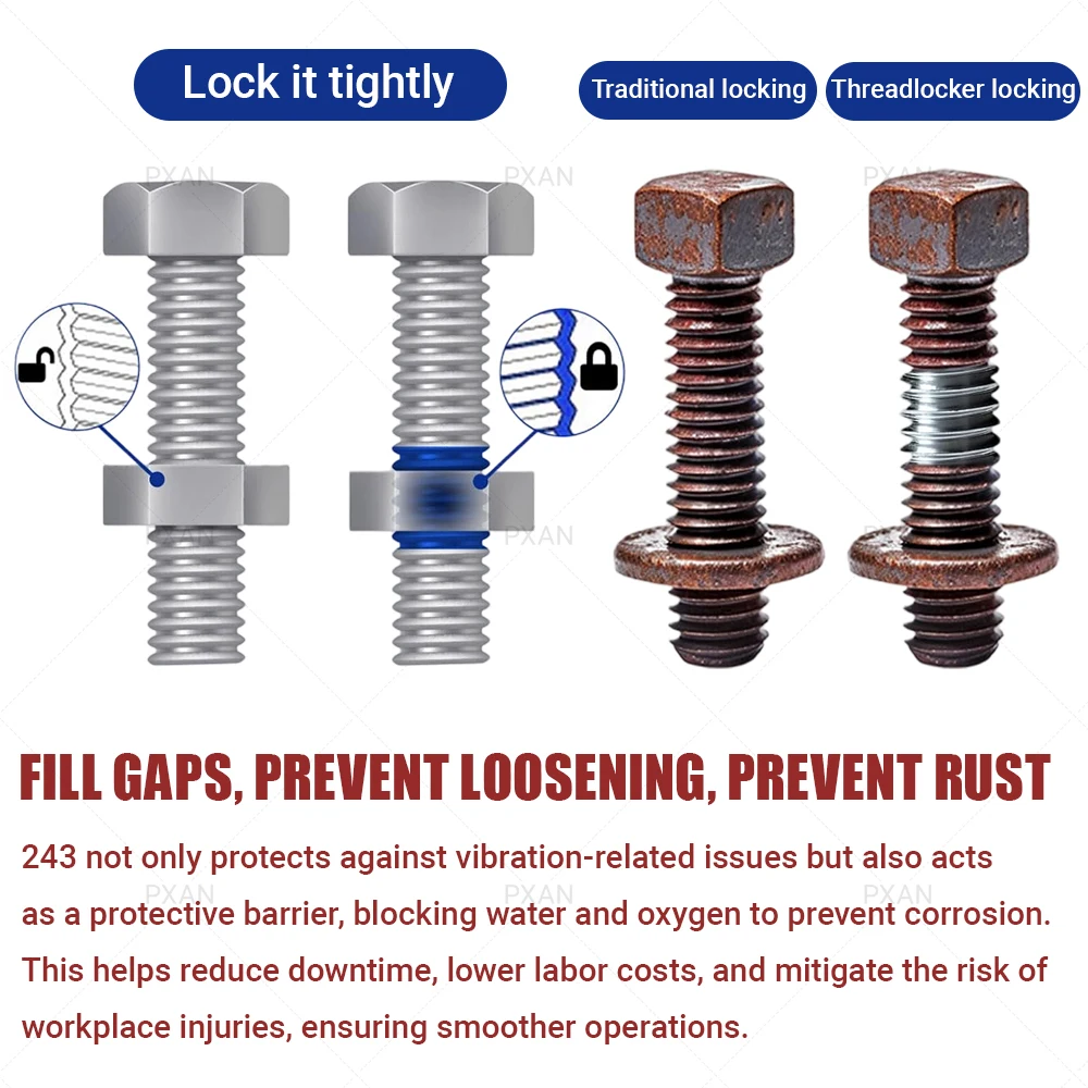 Red Metal Thread Locker for Fasteners 50ml 3 Red Metal Thread Locker for Fasteners 50ml - Image 3