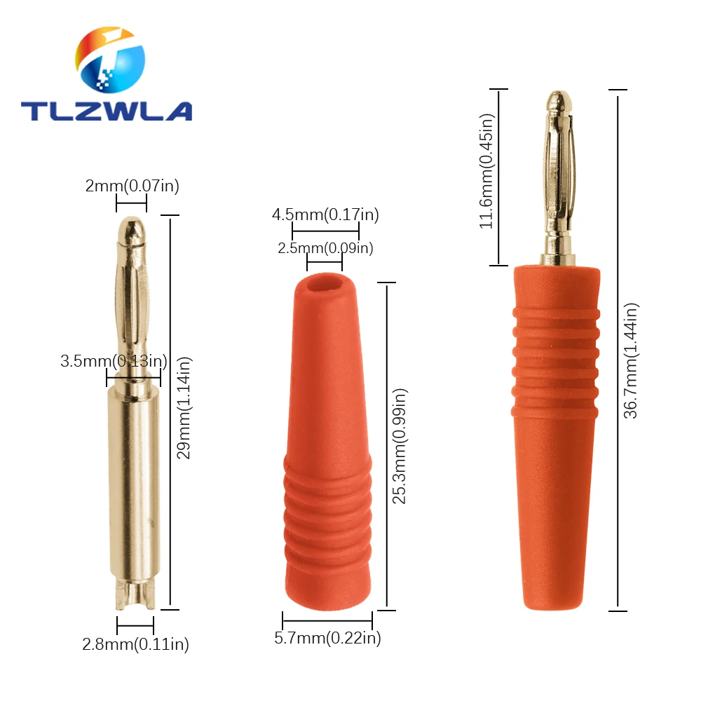 Gold Plated Banana Connectors (Set of 5) 6 Gold Plated Banana Connectors (Set of 5) - Image 6