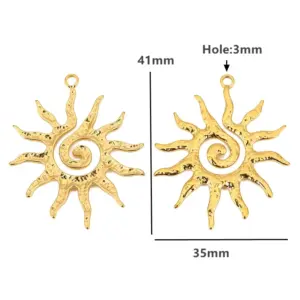 Stainless Steel Charm Set with Gold PVD Finish 13 S6d064f93441f4726998b5f041c32e6f7n