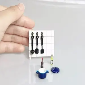 Miniature Dollhouse Kitchen Set with Gas Stove 19 S6d0da0bb098942078bc5436670b1e25eV