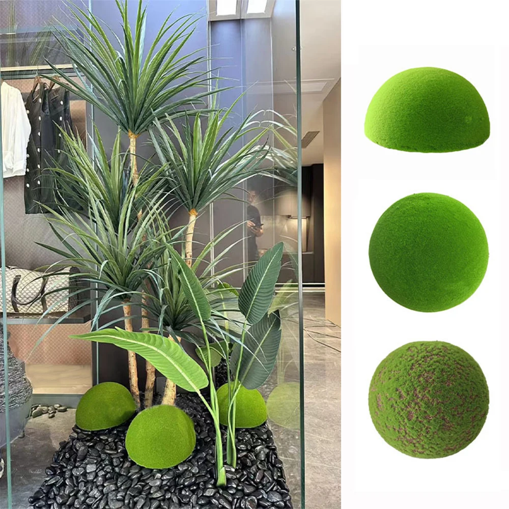 Artificial Green Moss Ball 25cm for Decor 1 Artificial Green Moss Ball 25cm for Decor