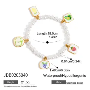Fruit-Themed Stainless Steel Bracelet 17 S6d2295994bec48a2af404dc155b50c4bI