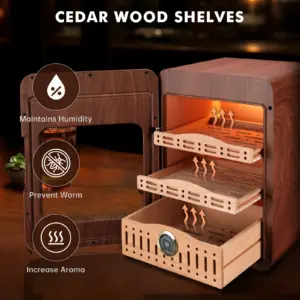 Elegant Wooden Cigar Humidor by BrandX 10 S6d2652c83b0a4da4beb2c276f8c01051U