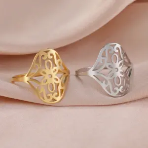 Elegant Filigree Flower Ring for Women 13 S6d270900977445f7abd16651d9161de9x