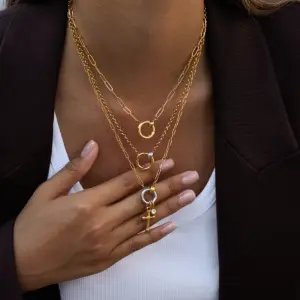 Stainless Steel Gold-Tone Necklace for Women 10 S6d2eca28c6df4fcc9345951ee216be0bV