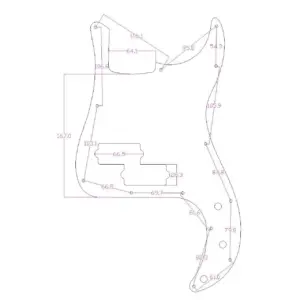 Checkered P Bass Pickguard for Fender 13-Hole 7 S6d46983711d94026afea01d213c8f4834