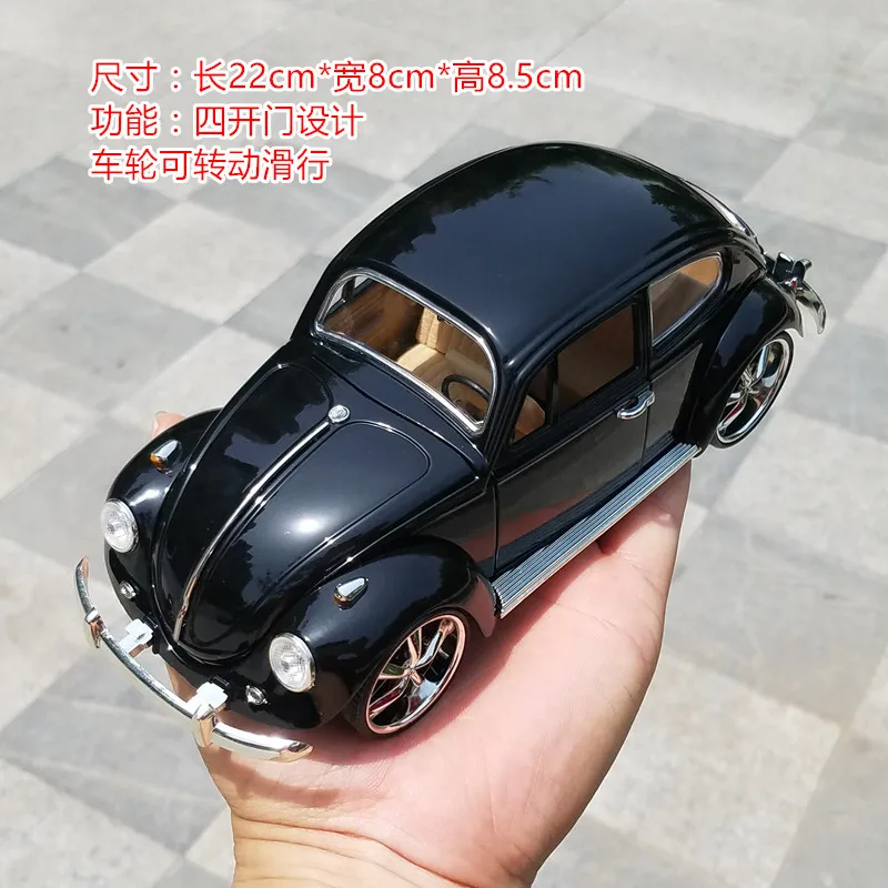 Volkswagen Beetle 1:18 Diecast Model in Red, White & Black 3 Volkswagen Beetle 1:18 Diecast Model in Red, White & Black - Image 3