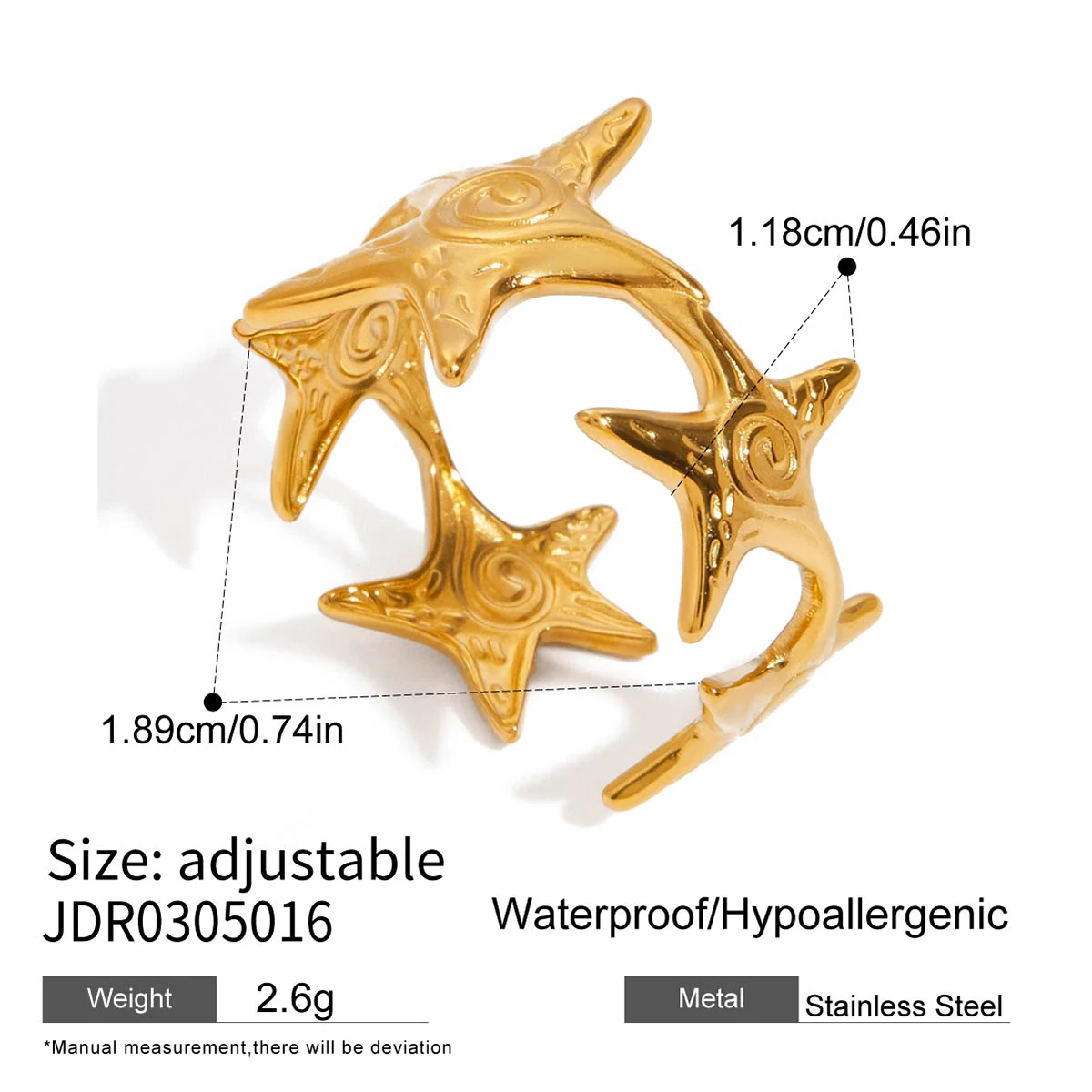 Ocean-Inspired Stainless Steel Adjustable Rings 7 Ocean-Inspired Stainless Steel Adjustable Rings - Image 7