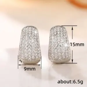 Silver Zircon Triangle Stud Earrings for Women 12 S6d65c0e1912f4de993a4a3505ef18e69M