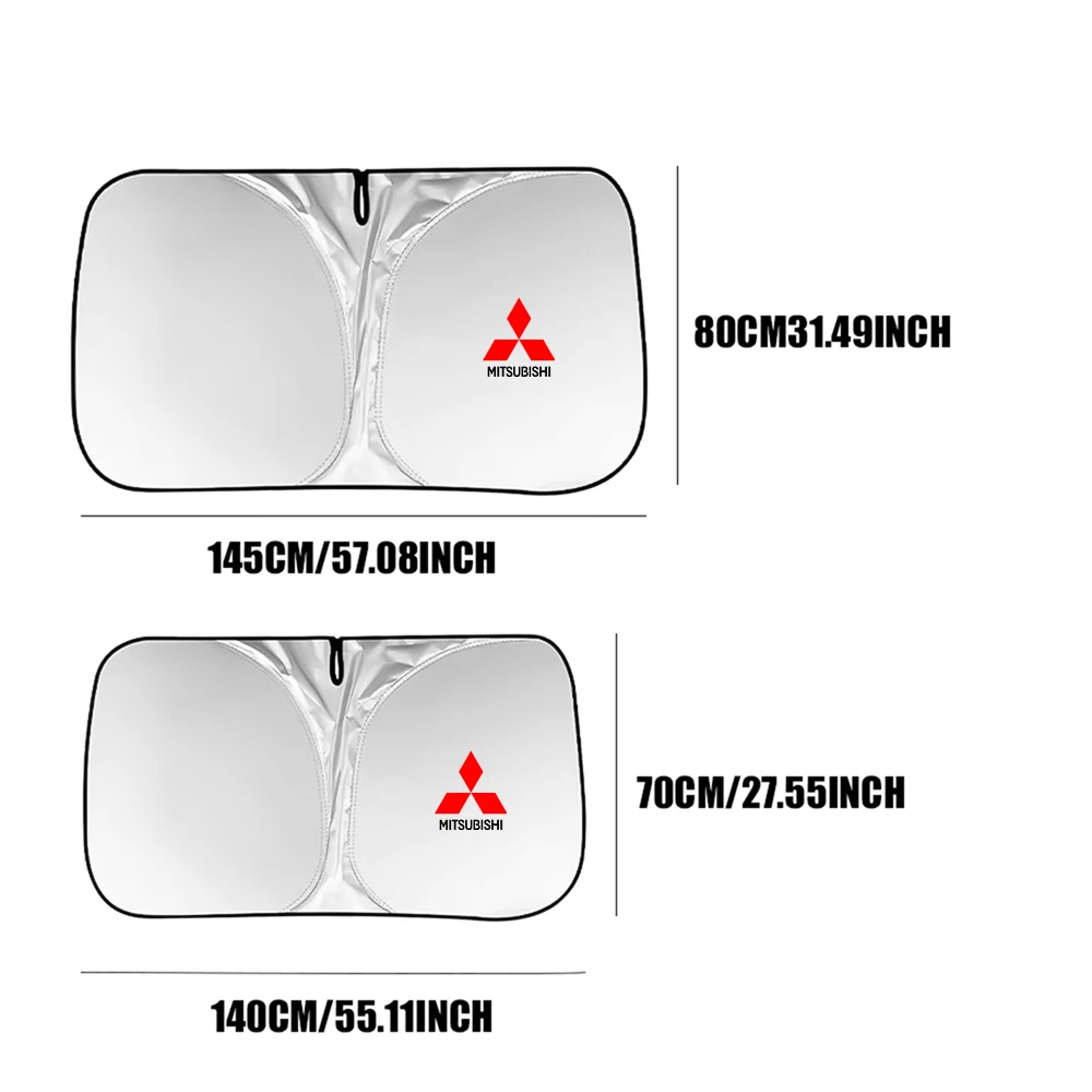 Mitsubishi Car Sun Shade - Silver Reflective 4 Mitsubishi Car Sun Shade - Silver Reflective - Image 4