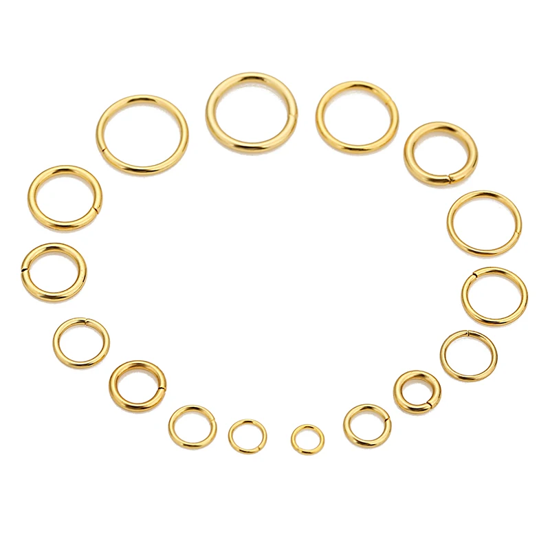 Gold-Plated Stainless Steel Jump Rings Set 5 Gold-Plated Stainless Steel Jump Rings Set - Image 5