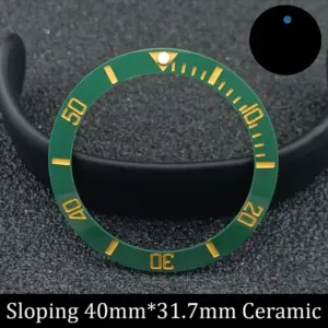 Black Ceramic Diver's Watch Bezel Insert 40mm 16 S6dbef027378c40f5b9cea3d0b2775829y