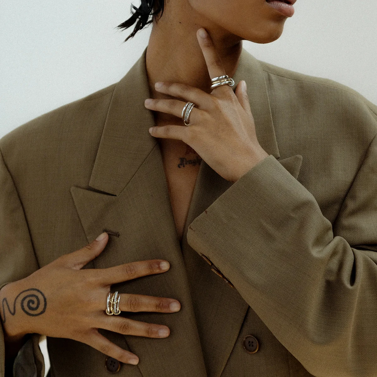 Modern Gold Stainless Steel Statement Ring 2 Modern Gold Stainless Steel Statement Ring - Image 2