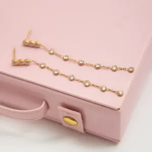 Stainless Steel Gold-Tone Drop Earrings 11 S6dce9afd8e0d43cf842fd5e73768fd63E