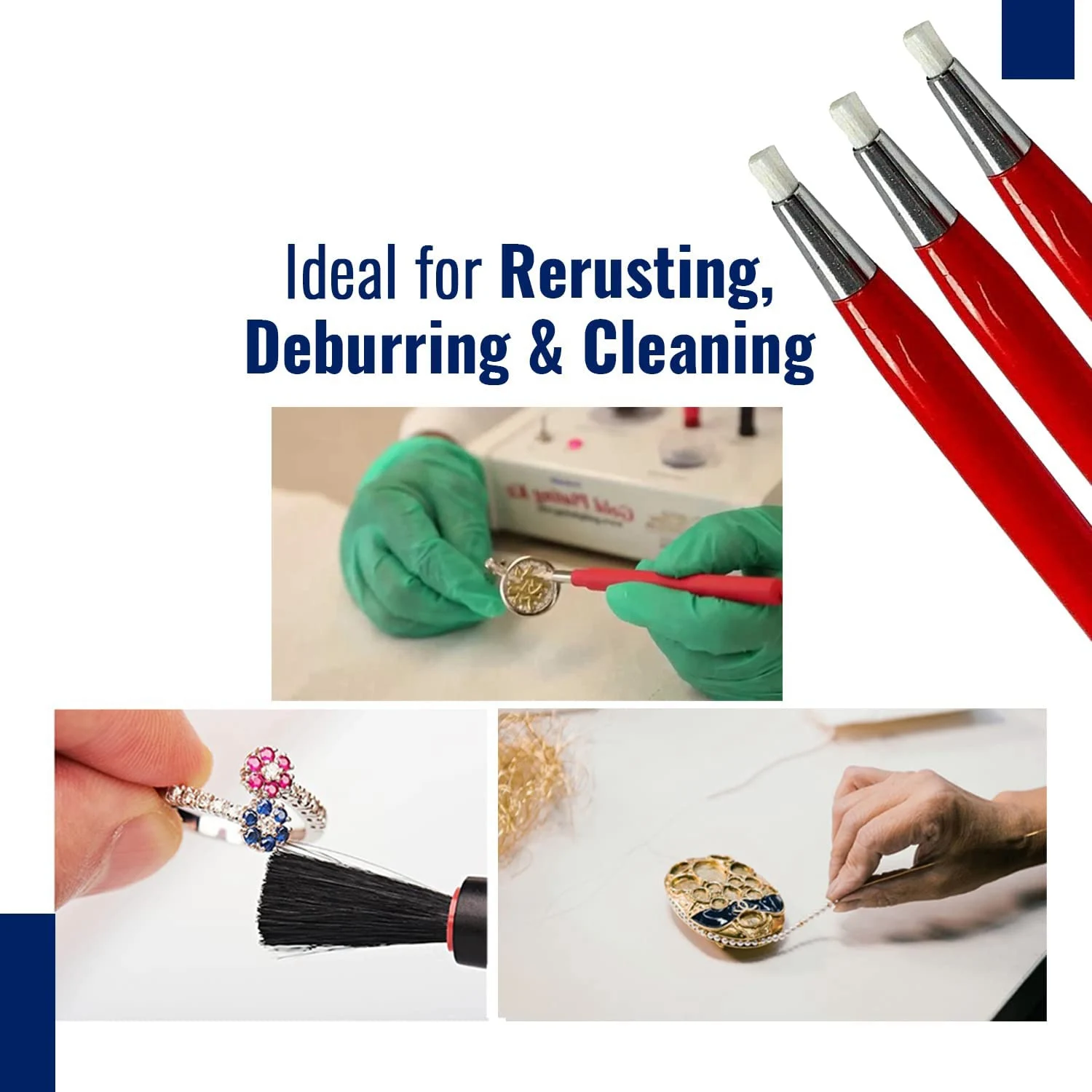 Red Fiberglass Precision Cleaning Brush Set 5 Red Fiberglass Precision Cleaning Brush Set - Image 5