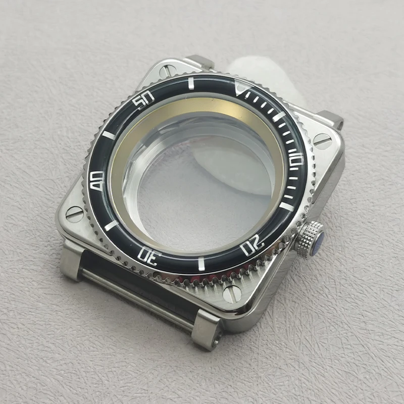42mm Silver Pilot Watch Case for Automatic Movements 8 42mm Silver Pilot Watch Case for Automatic Movements - Image 8