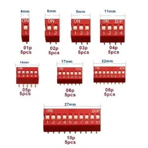 Bright Red 12-Position DIP Switch Set (30/40 pcs) 8 S6e0ed52ec66b4e5689c22684ac21566aV