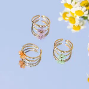 Stainless Steel Multi-Layer Gold Women's Ring 11 S6e1f5f4b117e49a486c9dbdbc5d566cbY